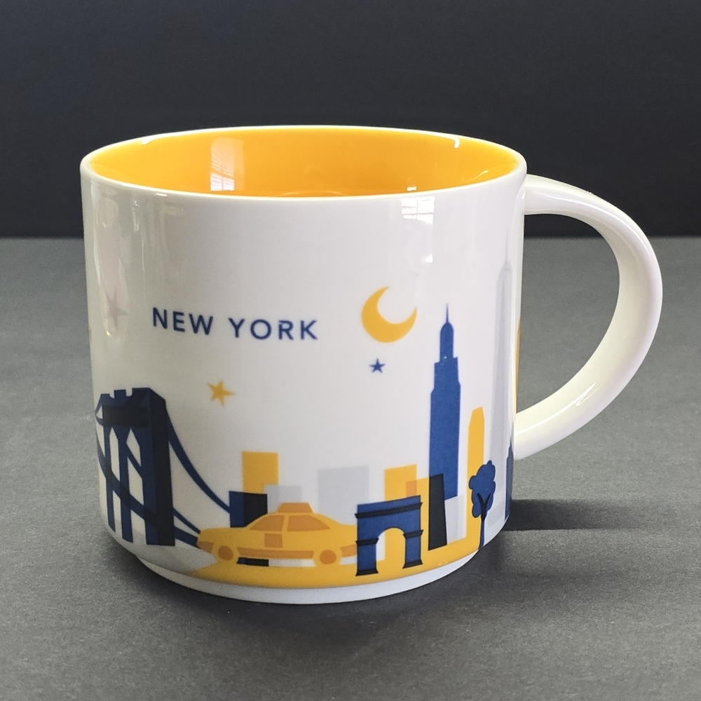 STARBUCKS NY NEW YORK "You Are Here Series" 14oz Coffee Mug Mint Condition 2017